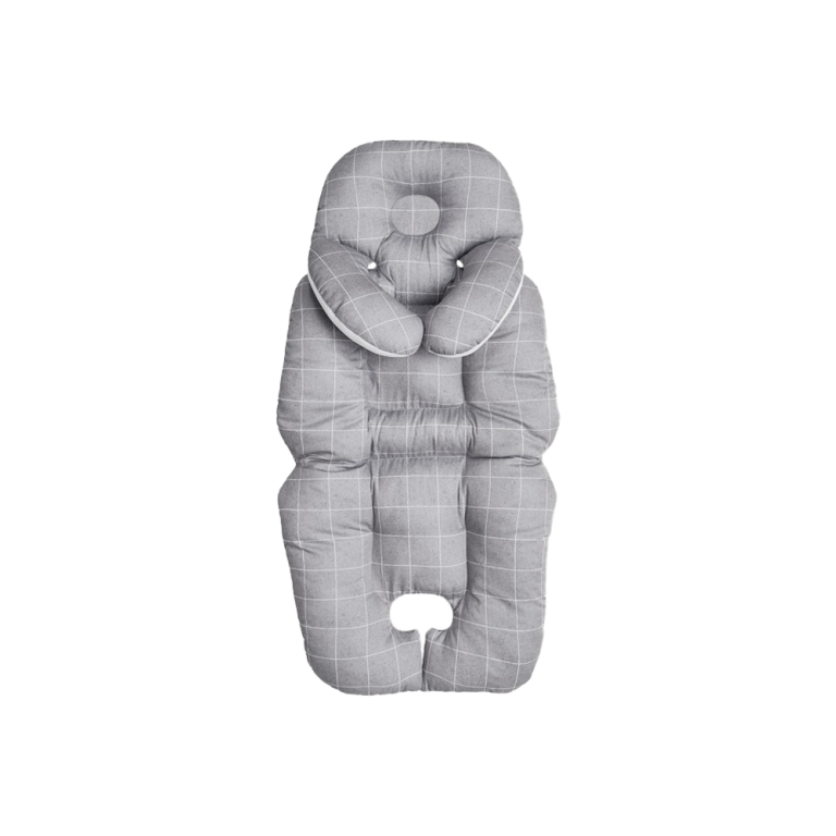 바나나 목쿠션 유모차 라이너 그레이체크
